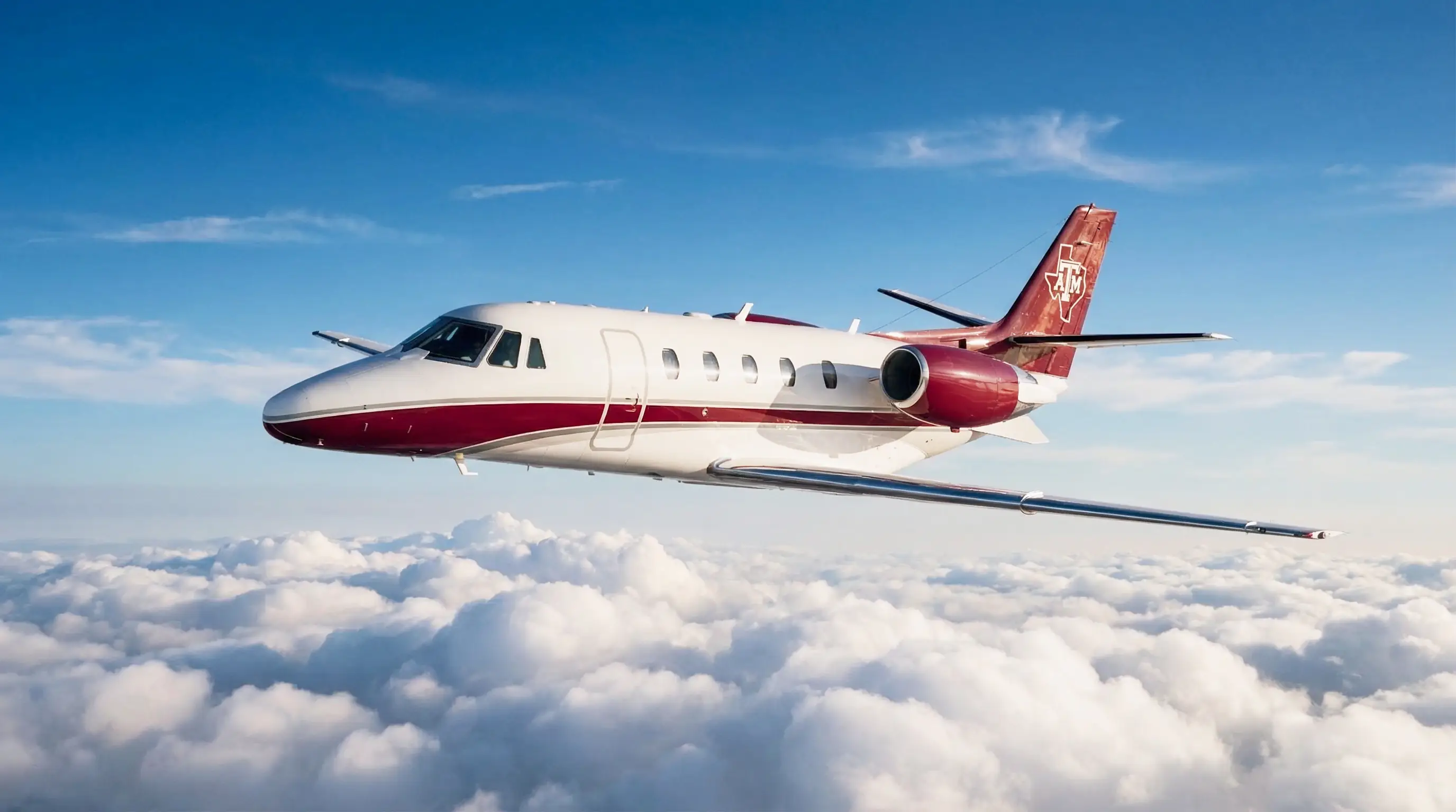 Citation XL in flight